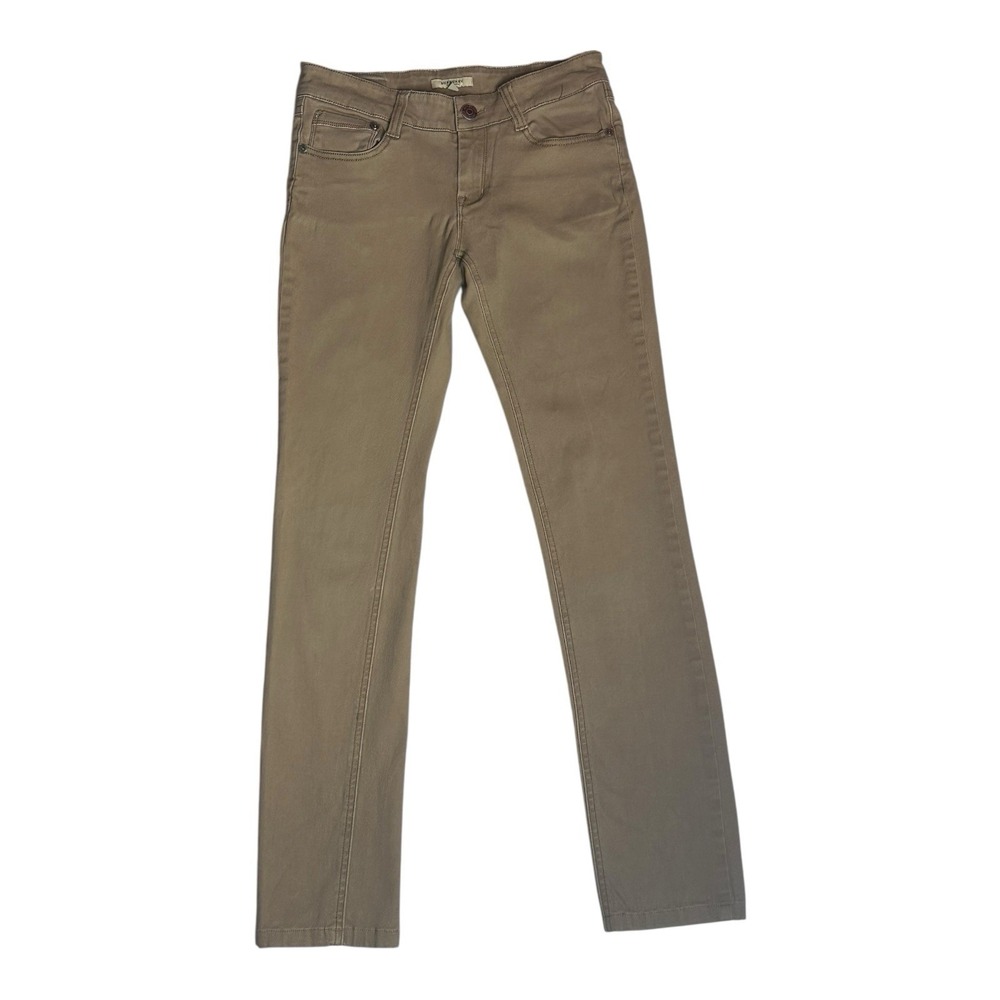 Burberry Brit Women's Beige Mid Rise Button Pockets Skinny Jean Size Small